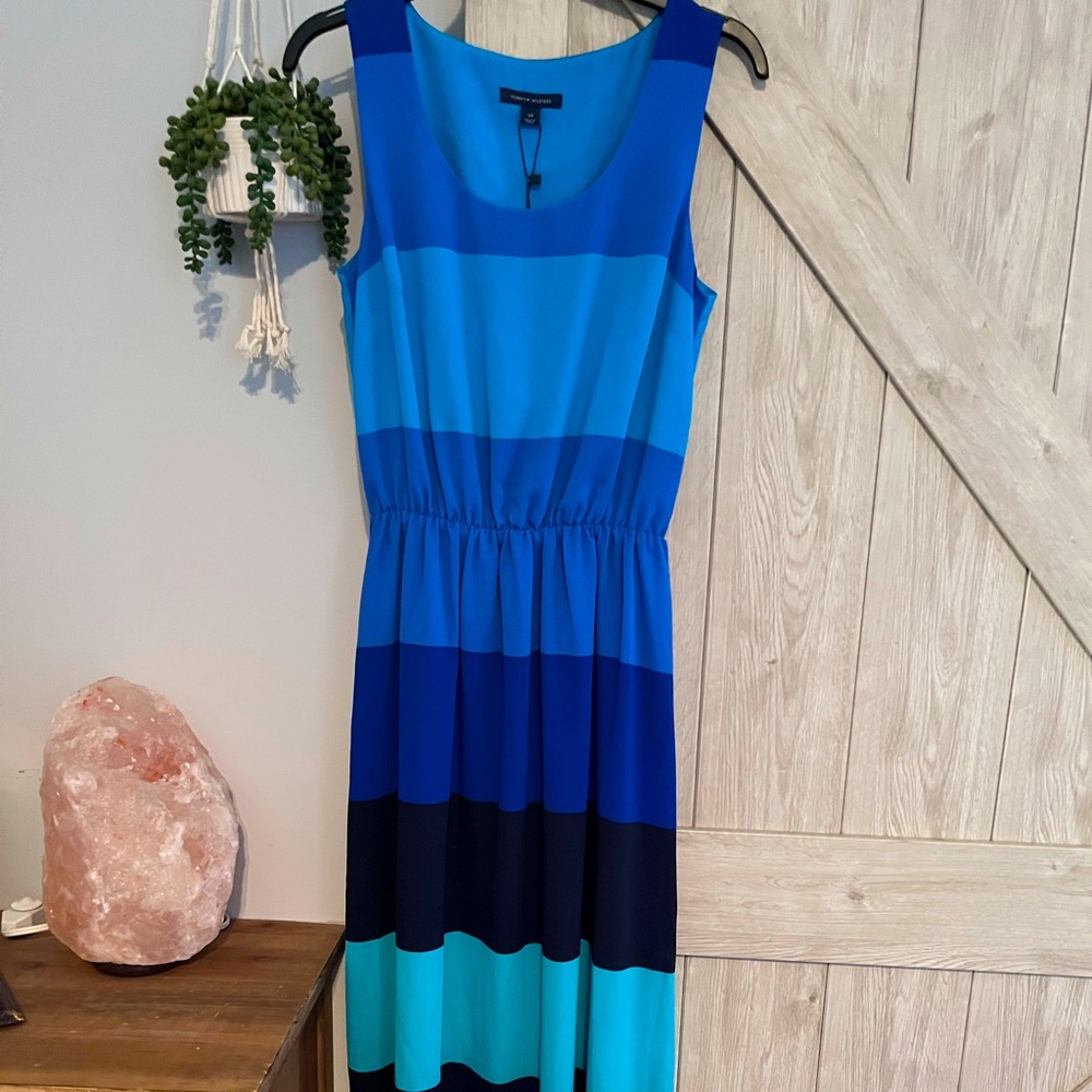 Maxi blue stripped dress